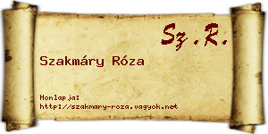 Szakmáry Róza névjegykártya