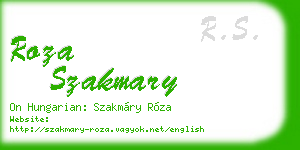 roza szakmary business card